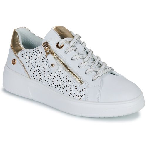 Sneakers basse Xti 143628 Donna in suede grigio con dettagli bianchi, design elegante e sportivo, ideali per il tempo libero e l'abbigliamento casual. Perfette per completare ogni outfit con stile e comfort. Ordina ora per un look alla moda!