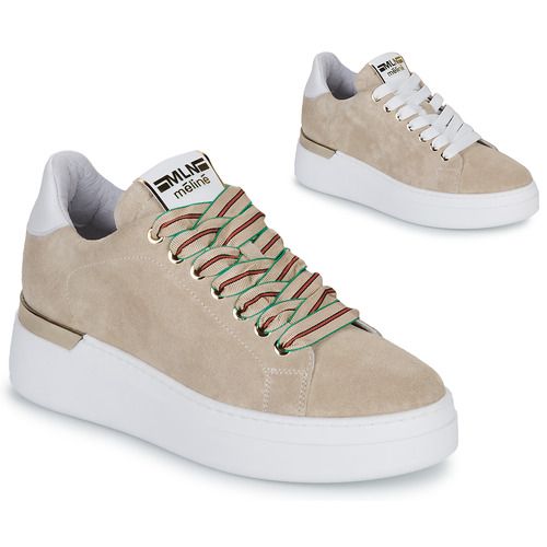 Sneakers basse Donna Meline in pelle bianca con dettagli metallici, design elegante e versatile, ideali per ogni occasione. Comfort e stile per un look trendy, perfette per abbinamenti casual e alla moda. Acquista ora le Sneakers basse Meline per un passo sicuro e alla moda!