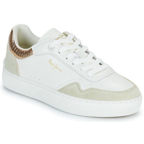 Sneakers basse Donna Pepe Jeans CAMDEN COLLAR W in tela bianca con dettagli in denim. Design moderno e versatile, perfette per un look casual quotidiano. Soletta comoda e suola antiscivolo, ideale per ogni occasione. Acquista ora le sneakers Pepe Jeans per un comfort alla moda!