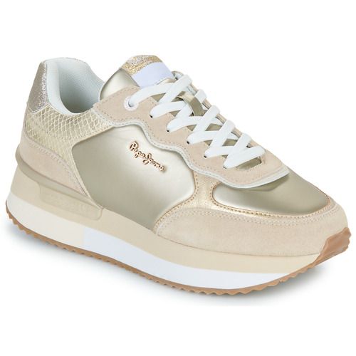 Sneakers basse donna Pepe Jeans RUSPER SHINE in beige, eleganti e alla moda. Perfette per ogni occasione, queste scarpe offrono comfort e stile. Ideali per completare il tuo outfit casual con un tocco trendy. Acquista ora le Pepe Jeans RUSPER SHINE beige per un look impeccabile.