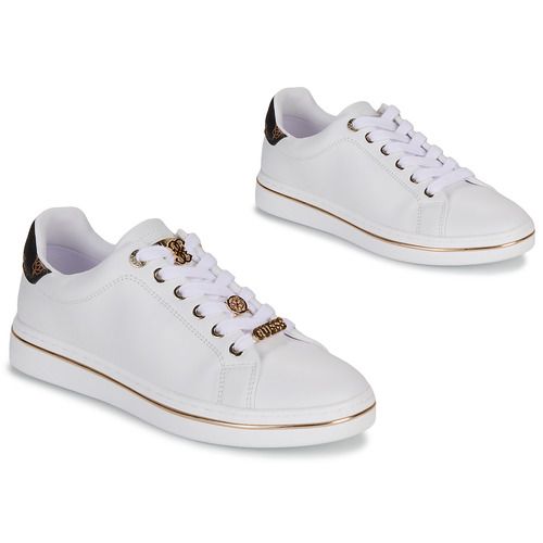 Sneakers basse Donna Guess STASEY Bianco - eleganti e comode, perfette per ogni occasione. Realizzate in materiale di alta qualità, offrono stile e comfort per la vita quotidiana. Acquista ora le tue nuove sneakers Guess STASEY Bianco e aggiungi un tocco di classe al tuo outfit!