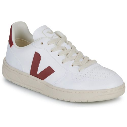Sneakers basse Veja V-10 Bianco per donna, eleganti e sostenibili, realizzate in materiali di alta qualità. Perfette per un look casual e alla moda, queste scarpe uniscono comfort e stile, ideali per ogni occasione. Acquista ora le sneakers Veja V-10 Bianco per avere un tocco di raffinatezza nel tuo guardaroba.