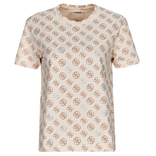 T-shirt Guess NOMIE 4G Beige per donna, maniche corte, dal design elegante e moderno. Perfetta per ogni occasione, combina comfort e stile. Acquista ora per un look trendy e sofisticato.