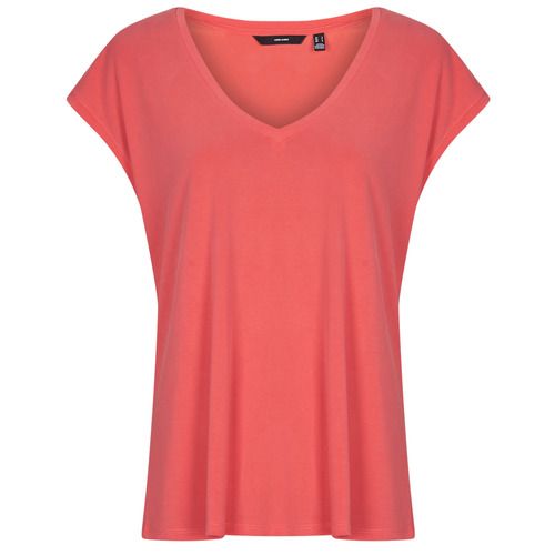 T-shirt Vero Moda VMFILLI Rosa maniche corte per donna, ideale per un look casual e alla moda. Realizzata in cotone morbido, perfetta per la stagione primaverile ed estiva. Aggiungi un tocco di stile al tuo guardaroba con questa versatile maglietta femminile.