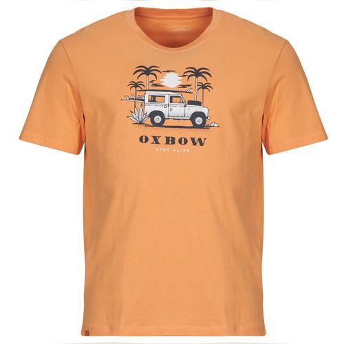 T-shirt maniche corte Oxbow R1WEEKENDER in color arancio per uomo, ideale per lo stile casual e l'abbigliamento estivo. Scopri la comodità e la qualità del tessuto Oxbow, perfetta per ogni occasione.