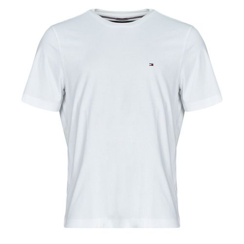 T-shirt uomo Tommy Hilfiger ESSENTIAL REG FIT SOLID TEE Bianco, maniche corte, stile casual, comfort e versatilità. Perfetta per look estivi e abbinamenti alla moda.