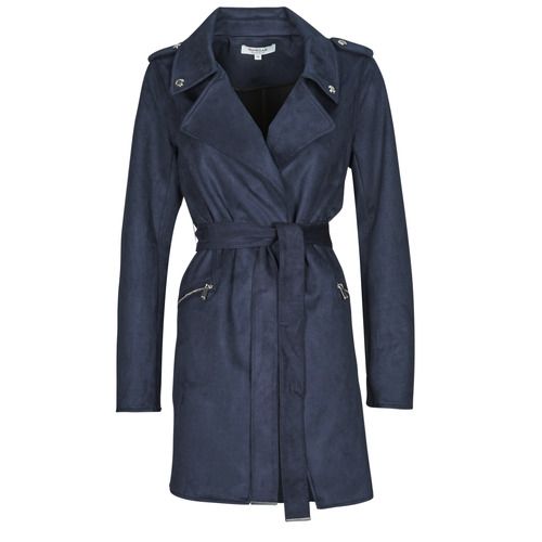 Trench Donna Morgan GARIA Marine, elegante cappotto lungo in color blu navy, realizzato in tessuto di alta qualità, perfetto per outfit casual o formali. Ideale per la stagione autunnale e primaverile, offre comfort e stile per ogni occasione. Acquista ora il trench GARIA Marine per un look sofisticato e alla moda.