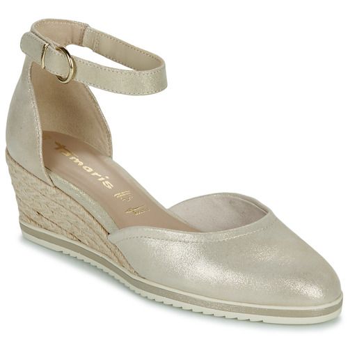 Espadrillas Donna Tamaris 22309-179 in Oro, eleganti e versatili, perfette per l’estate. Sottopiede confortevole e suola in corda, ideali per ogni occasione. Acquista ora il tuo paio di espadrillas trendy e stylish.