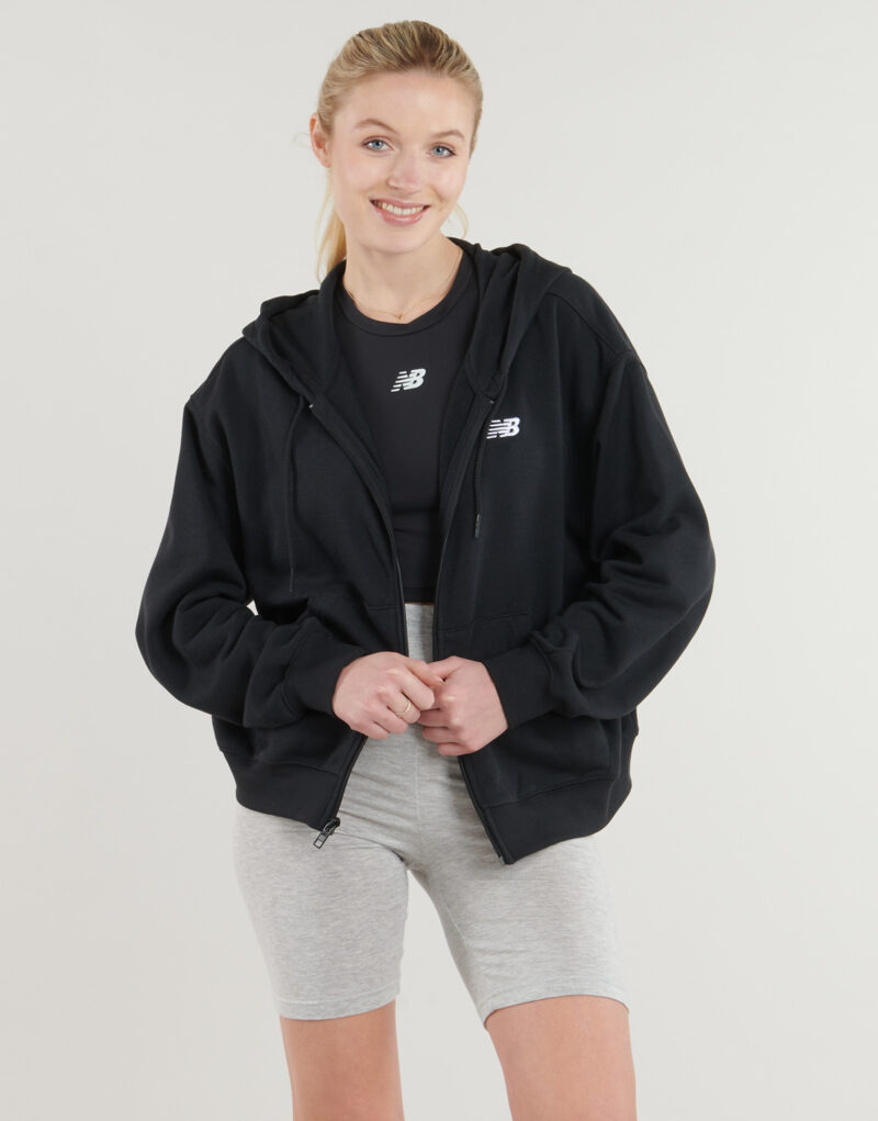 Felpe con cappuccio New Balance Sport Essentials French Terry Full Zip Nero Felpe con cappuccio Donna - 2