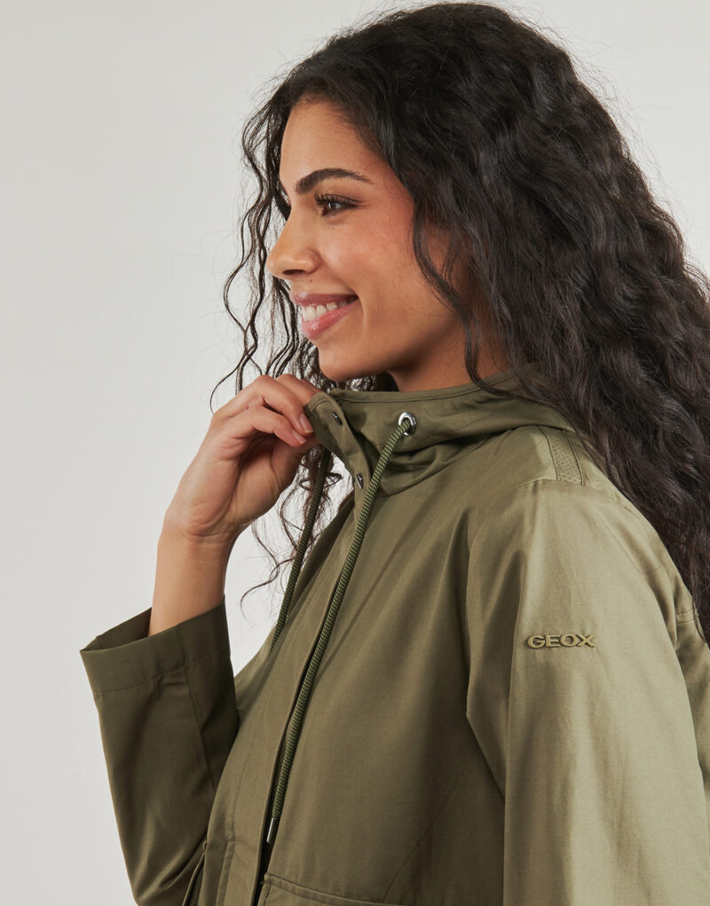 Parka  Geox  W ILDE PARKA  Kaki -   Parka Donna - 5