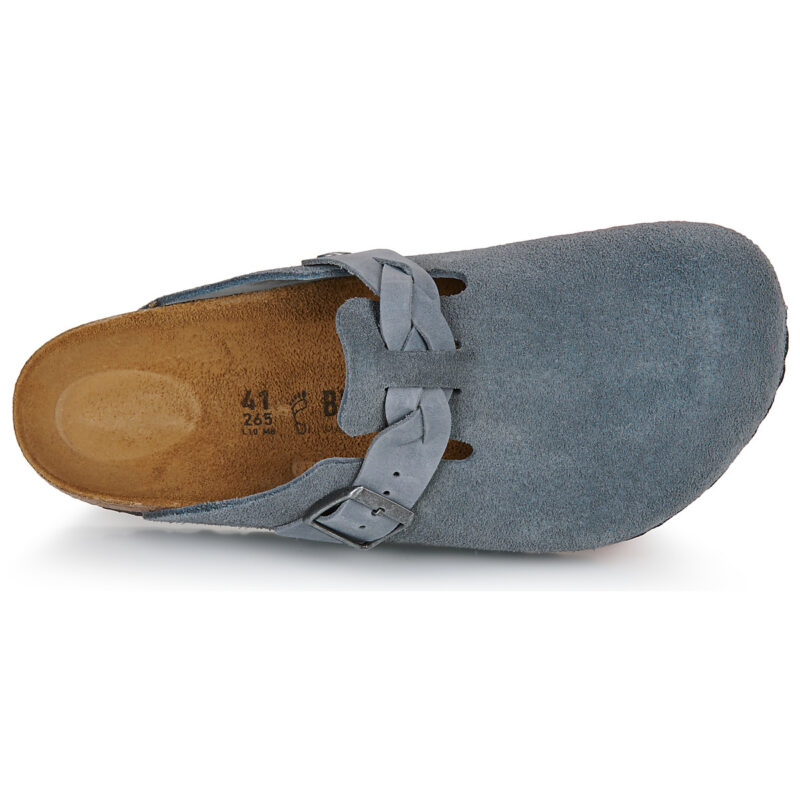 BIRKENSTOCK Boston Braided LEOI/LEVE Basalt Gray Grigio - Zoccoli Regular Donna - 6
