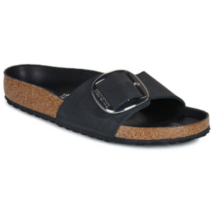 BIRKENSTOCK Madrid Big Buckle Oiled / Pelle / Black / Regular Nero Ciabatta Donna