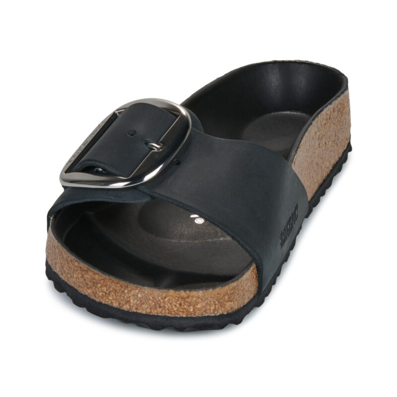 BIRKENSTOCK Madrid Big Buckle Oiled / Pelle / Black / Regular Nero Ciabatta Donna - 3