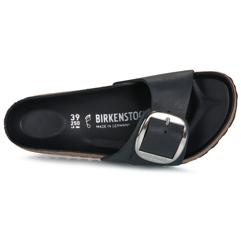 BIRKENSTOCK Madrid Big Buckle Oiled / Pelle / Black / Regular Nero Ciabatta Donna - 6