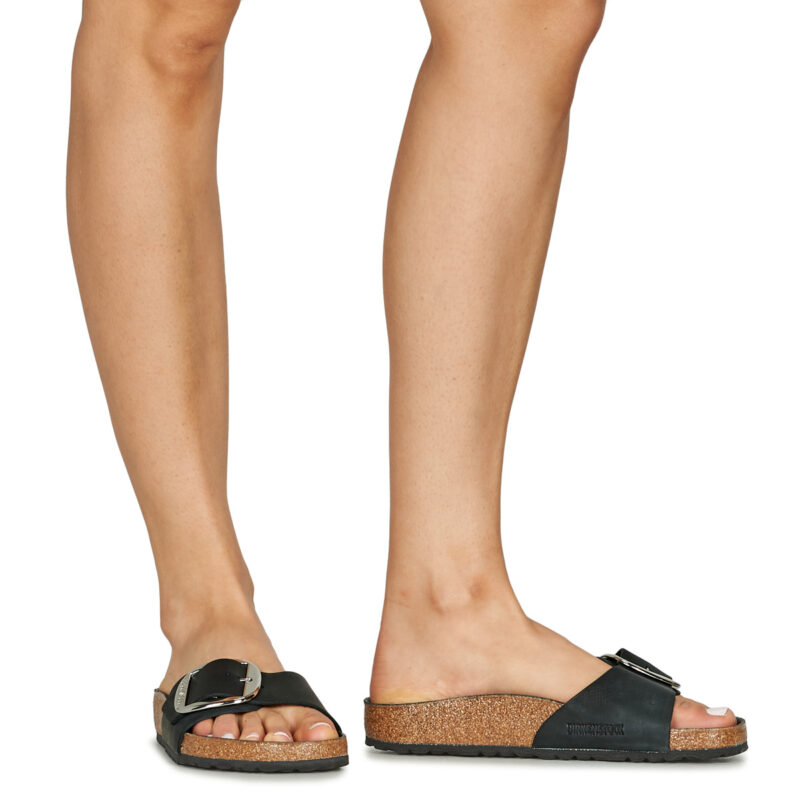 BIRKENSTOCK Madrid Big Buckle Oiled / Pelle / Black / Regular Nero Ciabatta Donna - 8