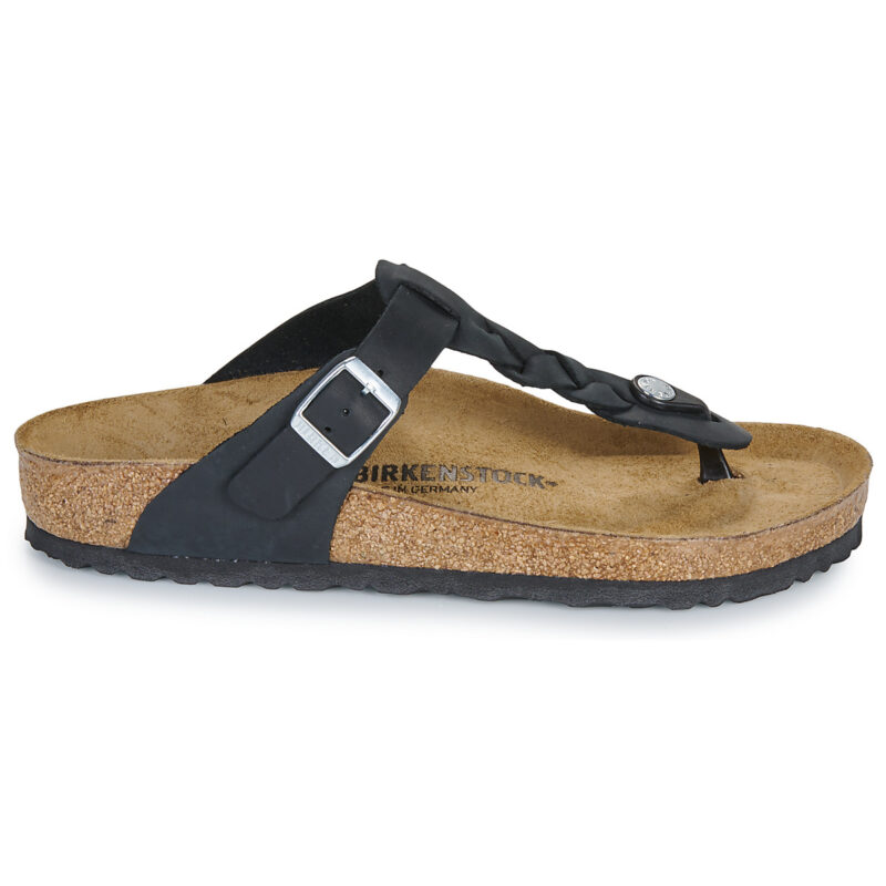 BIRKENSTOCK Gizeh Braided Pelle / Huilé / Black / Regular Nero Infradito Donna - 2