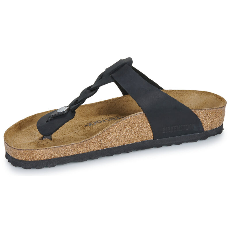 BIRKENSTOCK Gizeh Braided Pelle / Huilé / Black / Regular Nero Infradito Donna - 4