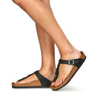 BIRKENSTOCK Gizeh Braided Pelle / Huilé / Black / Regular Nero Infradito Donna - 8