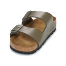 BIRKENSTOCK Arizona Natural / Pelle / Grigio / Regular Kaki Ciabatta Uomo - 3