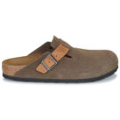 BIRKENSTOCK Boston Suede / Oiled / Pelle / Grigio / Stretto Marrone Zoccoli Uomo - 2