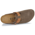 BIRKENSTOCK Boston Suede / Oiled / Pelle / Grigio / Stretto Marrone Zoccoli Uomo - 6
