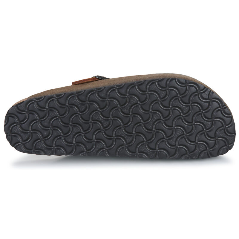 BIRKENSTOCK Boston Suede / Oiled / Pelle / Grigio / Stretto Marrone Zoccoli Uomo - 7