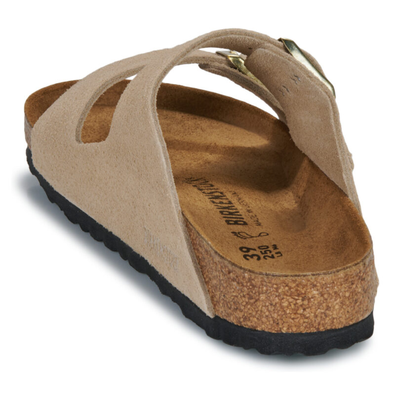 BIRKENSTOCK Arizona Suede / Sandcastle / Regular Beige Ciabatta Donna - 5