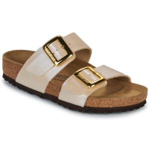 BIRKENSTOCK Sydney Cushion Buckle Birko-flor / Perla / White / Regular Beige Ciabatta Donna