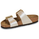 BIRKENSTOCK Sydney Cushion Buckle Birko-flor / Perla / White / Regular Beige Ciabatta Donna - 4