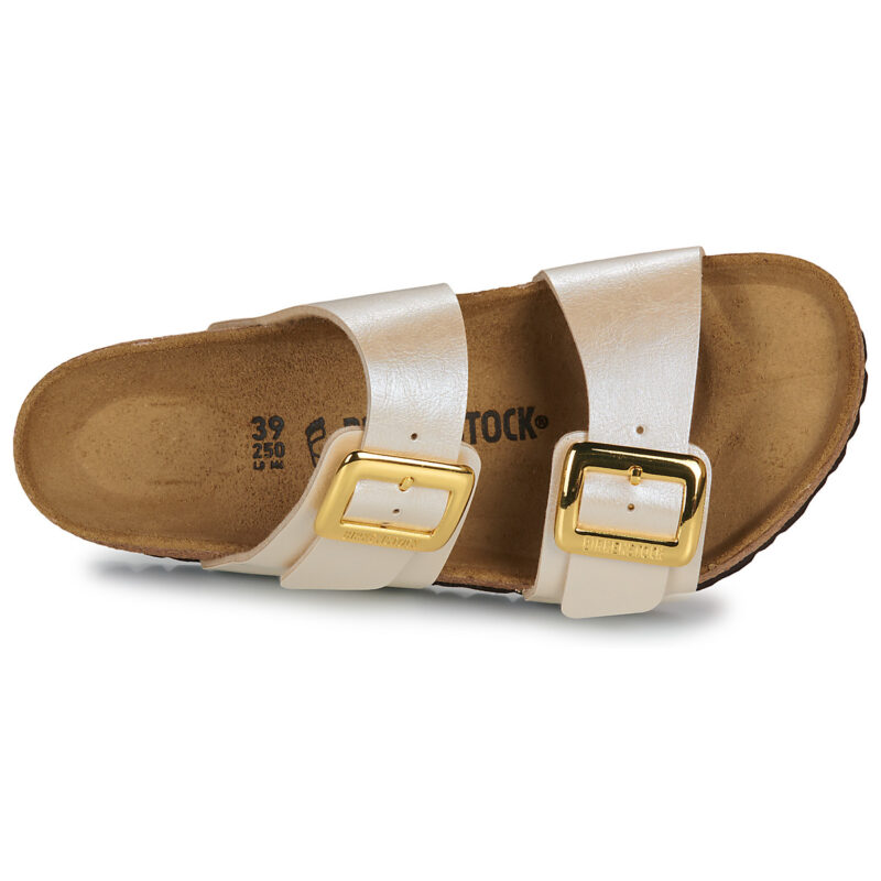 BIRKENSTOCK Sydney Cushion Buckle Birko-flor / Perla / White / Regular Beige Ciabatta Donna - 6