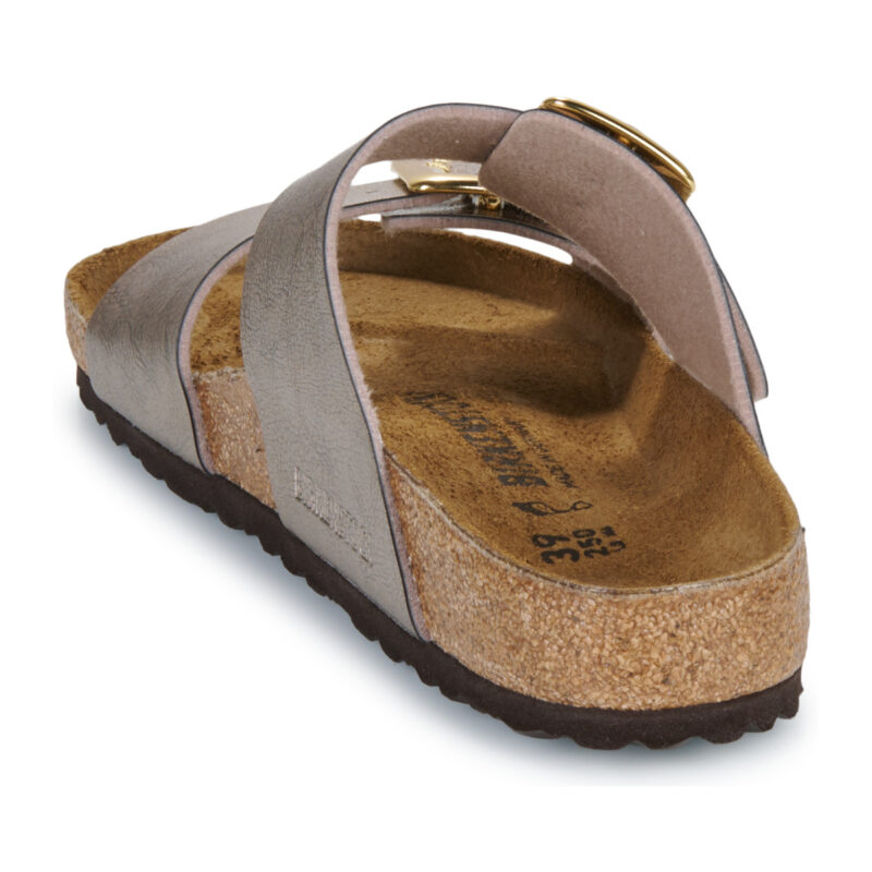 BIRKENSTOCK Sydney Cushion Buckle Birko-flor / Taupe / Regular Oro Ciabatta Donna - 5