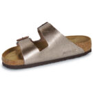 BIRKENSTOCK Arizona Birko-flor / Taupe / Regular Oro Ciabatta Donna - 4