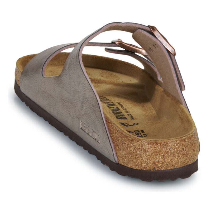 BIRKENSTOCK Arizona Birko-flor / Taupe / Regular Oro Ciabatta Donna - 5