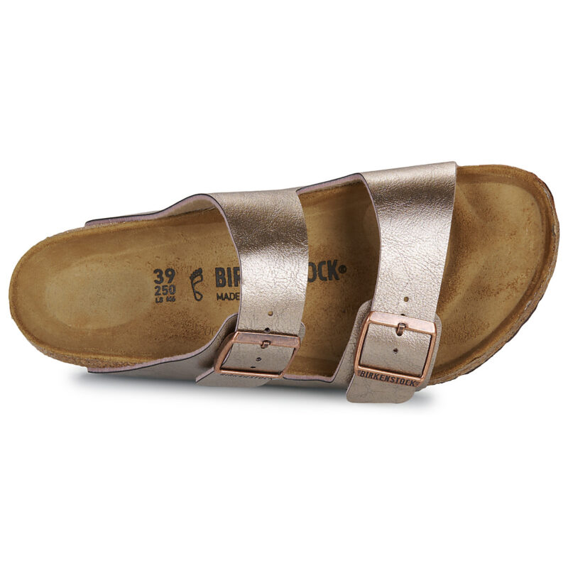 BIRKENSTOCK Arizona Birko-flor / Taupe / Regular Oro Ciabatta Donna - 6