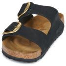 BIRKENSTOCK Arizona Big Buckle Nubuck / Black / Regular Nero Ciabatta Donna - 3