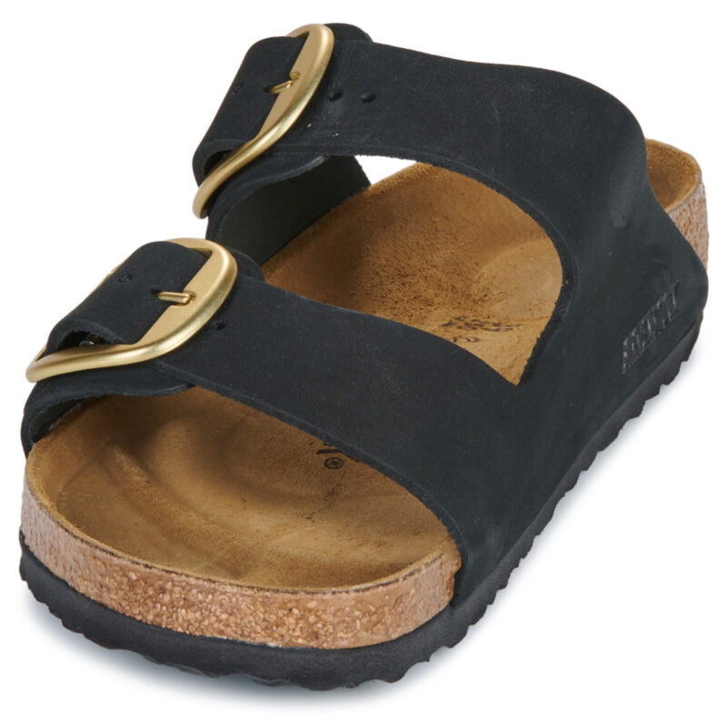 BIRKENSTOCK Arizona Big Buckle Nubuck / Black / Regular Nero Ciabatta Donna - 3