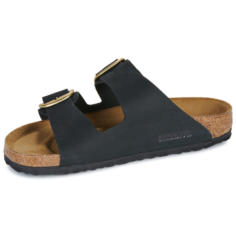BIRKENSTOCK Arizona Big Buckle Nubuck / Black / Regular Nero Ciabatta Donna - 4