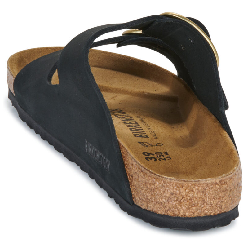 BIRKENSTOCK Arizona Big Buckle Nubuck / Black / Regular Nero Ciabatta Donna - 5