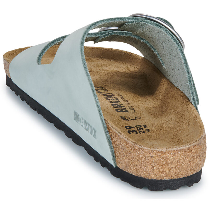 BIRKENSTOCK Arizona Big Buckle Nubuck / Pure / Sage / Regular Verde Ciabatta Donna - 5