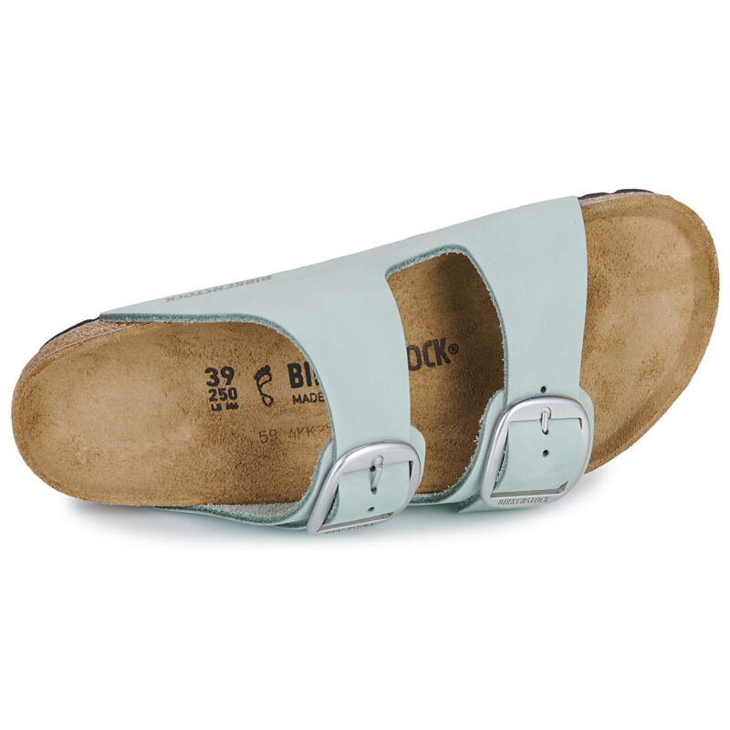 BIRKENSTOCK Arizona Big Buckle Nubuck / Pure / Sage / Regular Verde Ciabatta Donna - 6