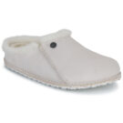 BIRKENSTOCK Zermatt Premium Suede / Antique / White / Regular White Men's Slippers - 1