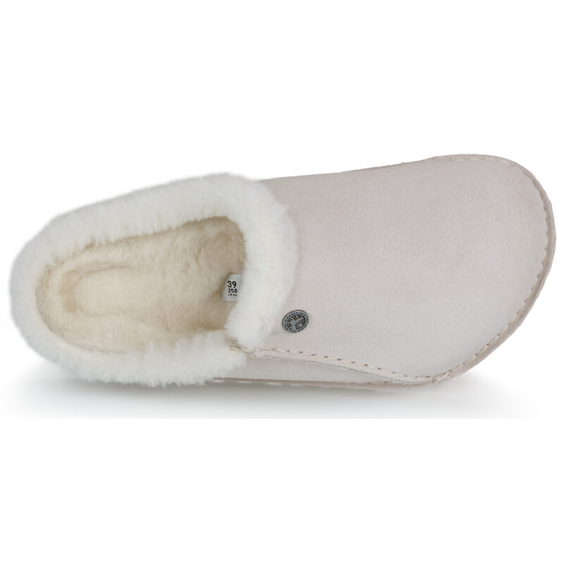 BIRKENSTOCK Zermatt Premium Suede / Antico / White / Regular Bianco Pantofole Donna - 6