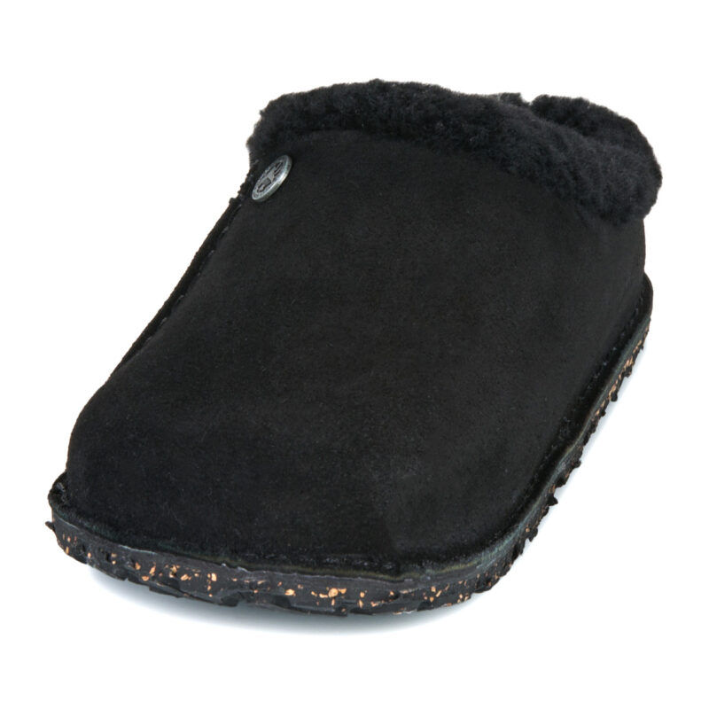 BIRKENSTOCK Zermatt Premium Suede / Black / Laf / Regular Black Men's Slippers - 3