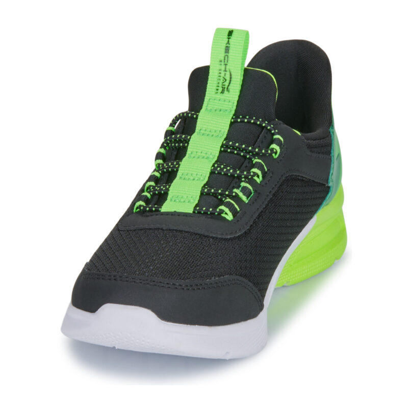 Skechers SLIP-INS: MICROSPEC MAX - BRISK-STRIPE Nero Sneakers Bambino - 3