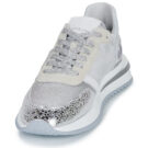 Philippe Model TROPEZ 2.1 LOW WOMAN Silberne Sneaker f&uuml;r Damen - Gr&ouml;&szlig;e 3