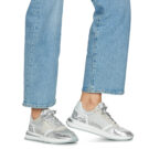 Philippe Model TROPEZ 2.1 LOW WOMAN Silberne Sneaker f&uuml;r Damen - Gr&ouml;&szlig;e 8