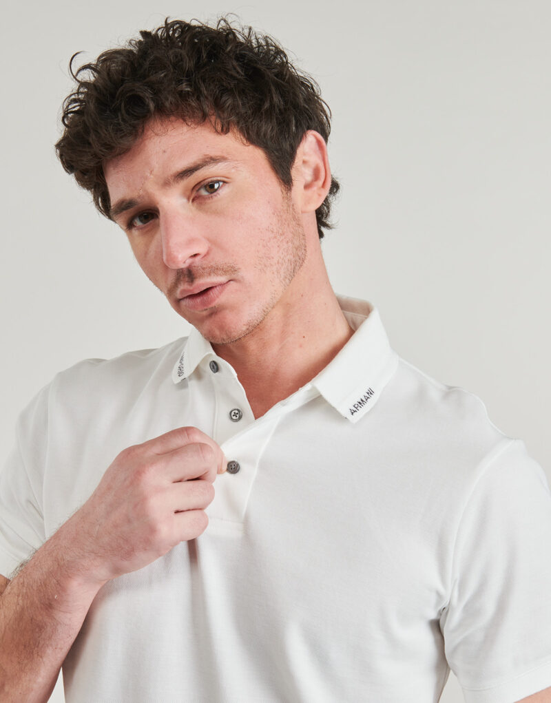 Polo Emporio Armani POLO SHIRT EM001081 Bianco Polo Uomo - 5