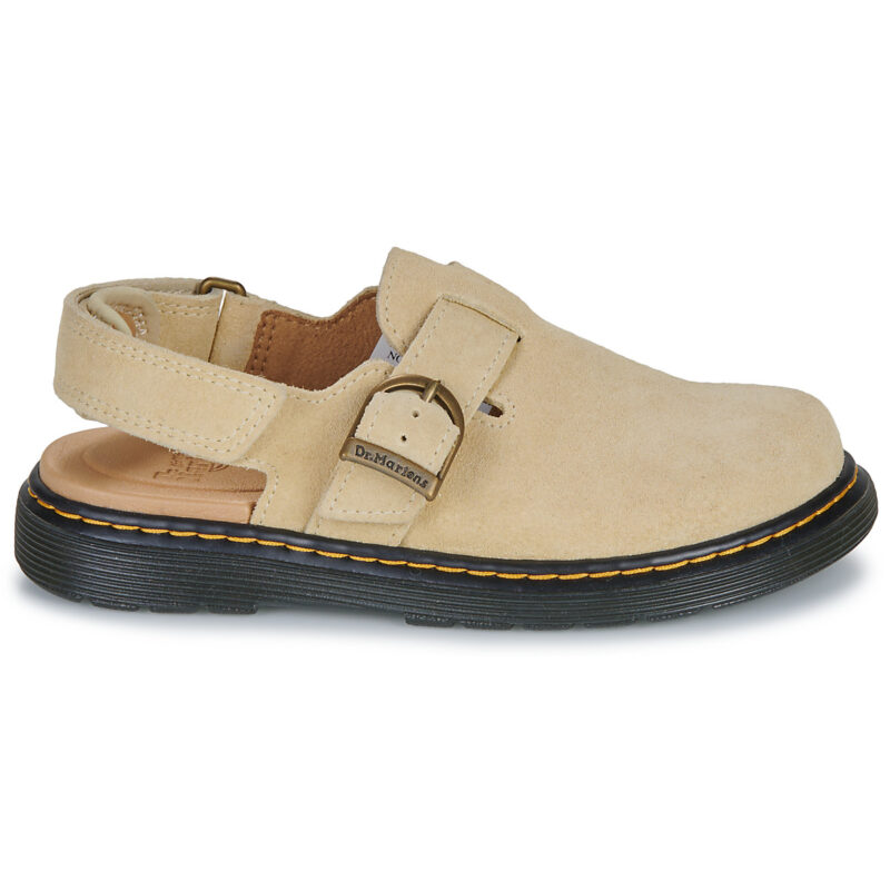 Dr. Martens Jorgie J Light Tan Bronx Suede Beige Sabots Enfant - 2