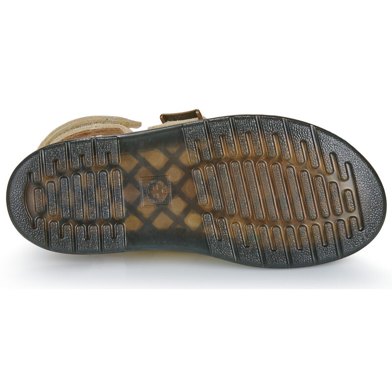 Dr. Martens Jorgie J Light Tan Bronx Suede Beige Sabots Enfant - 7