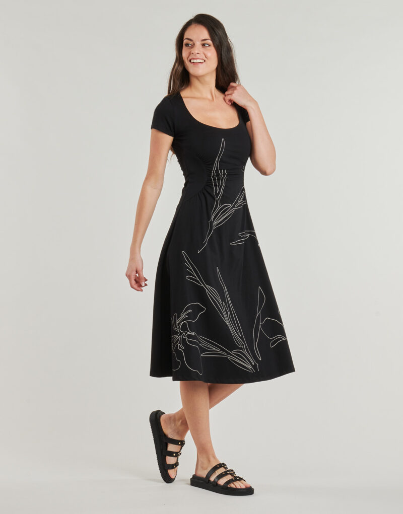Habiller Desigual BUCAREST Robes longues noires pour femmes - 3